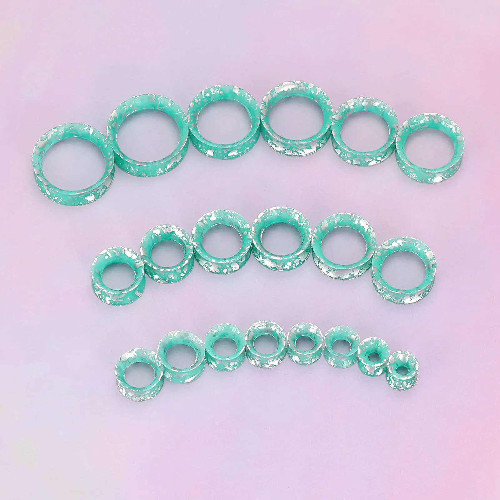 20pcs/Lot 6-25MM Flexible Silicone Ear Plugs and Tunnels Ear Piercings Earlets Stretchers Expander Ear Dilations Body Jewelry