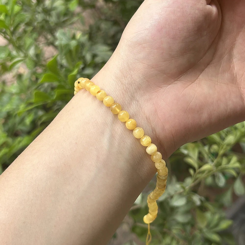 Natrural Genuine Baltic Flower Amber Faceted / Round Beads 4-7mm,Diy Bead Plant Natural Stone Men Women Jewelry Wholesale