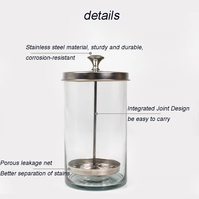 Barber Disinfectant Jar Comb Sterilization Tank Glass Disinfecting Canister Nail Tool Hairdresser Supplie Salon Sterilize Bottle