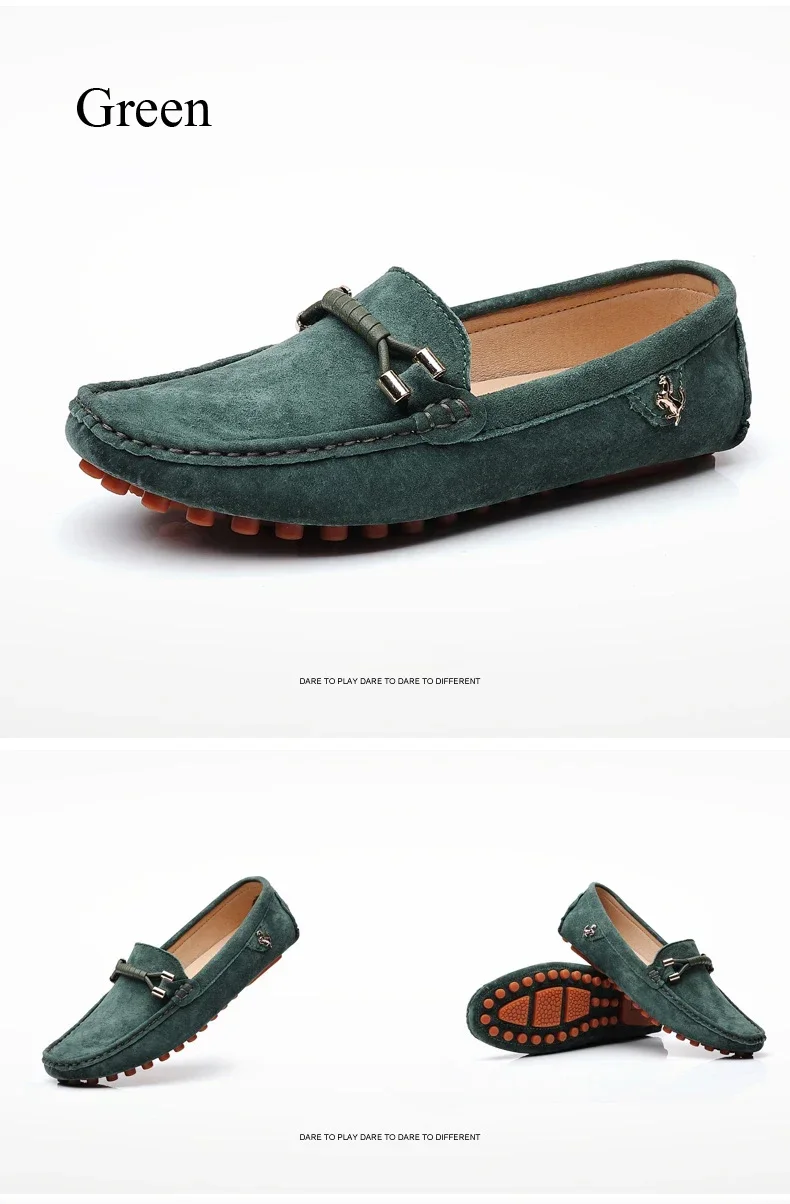 YRZL Size 48 Loafers Men Luxury Brand Moccasins Shoes Men Suede Leather Loafers Shoes Slip on Non-slip Driving Loafers for Men