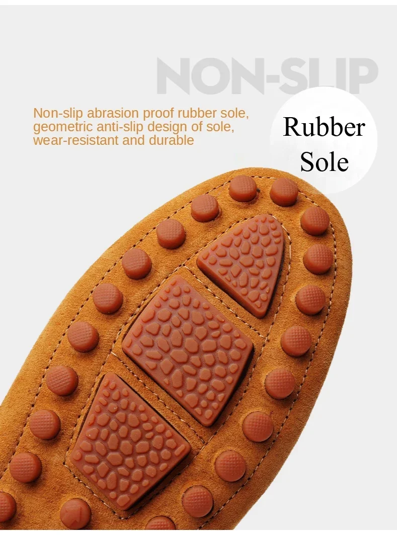 YRZL Size 48 Loafers Men Luxury Brand Moccasins Shoes Men Suede Leather Loafers Shoes Slip on Non-slip Driving Loafers for Men