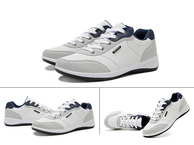 Men Shoes Sneakers PU Leather Trend Casual Shoes Fashion Breathable Leisure Male Sneakers Non-Slip Footwear Men Vulcanized Shoes