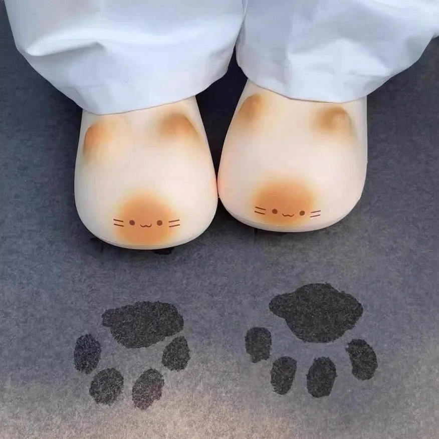 New Adorable Kitten Claw Slippers Women's Home Shoes Non Slip Furry Mules Female Fashion Warm Fluffy Slides Outdoor Cat Slippers