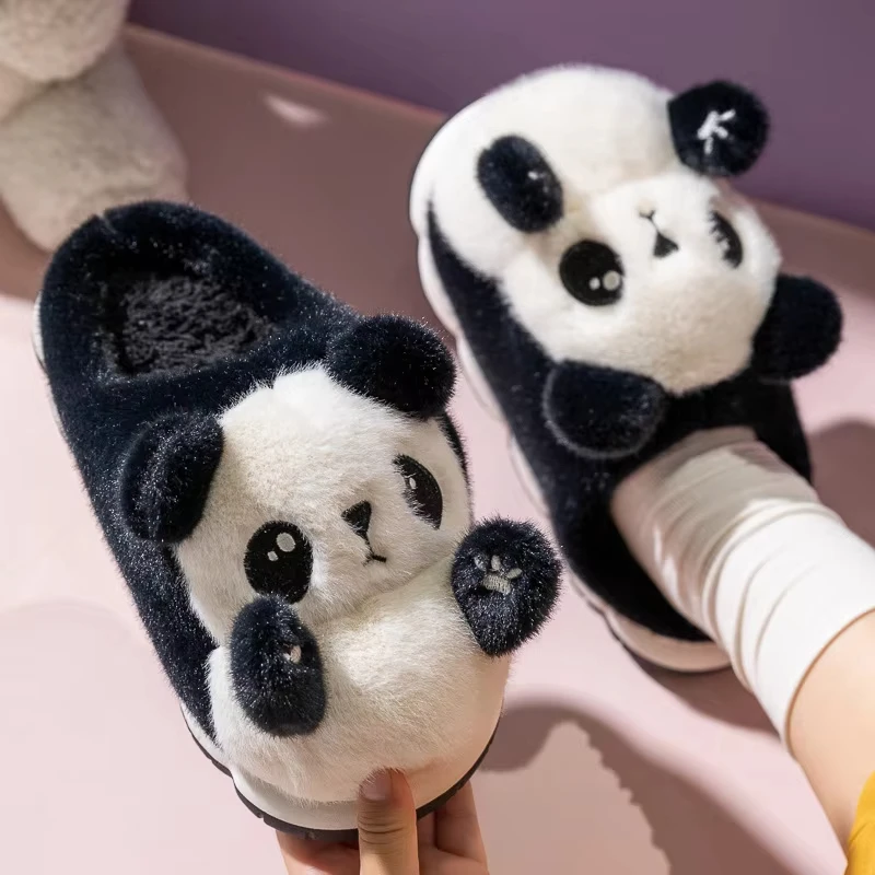 New Adorable Kitten Claw Slippers Women's Home Shoes Non Slip Furry Mules Female Fashion Warm Fluffy Slides Outdoor Cat Slippers