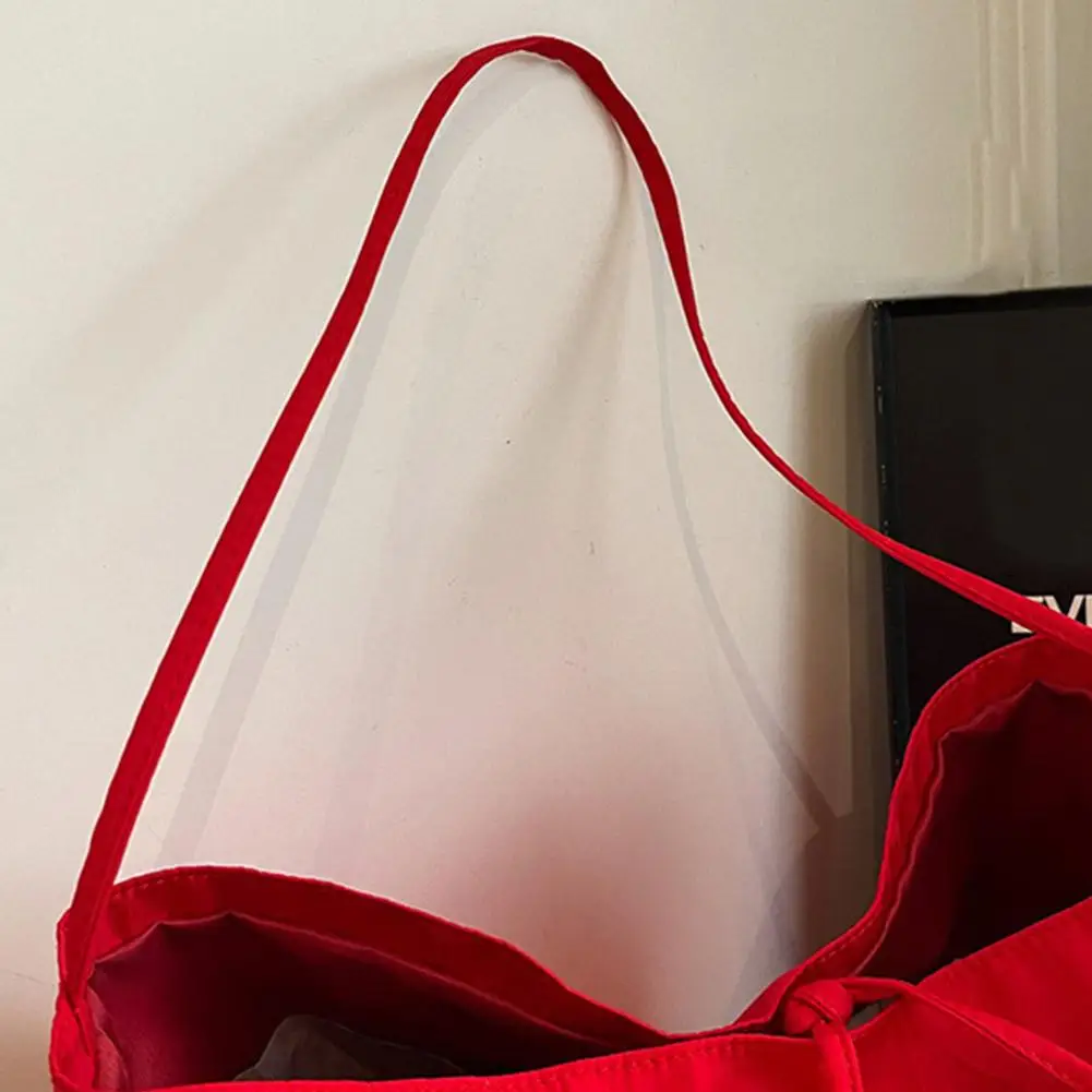 Women's Tote Shoulder Bag Large Capacity Minimalist Stylish Lazy Style Lightweight Student Class Bucket Bag Retro Shopping Bag
