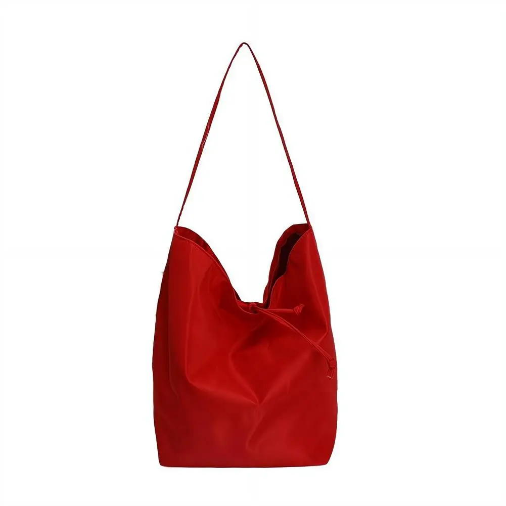Women's Tote Shoulder Bag Large Capacity Minimalist Stylish Lazy Style Lightweight Student Class Bucket Bag Retro Shopping Bag