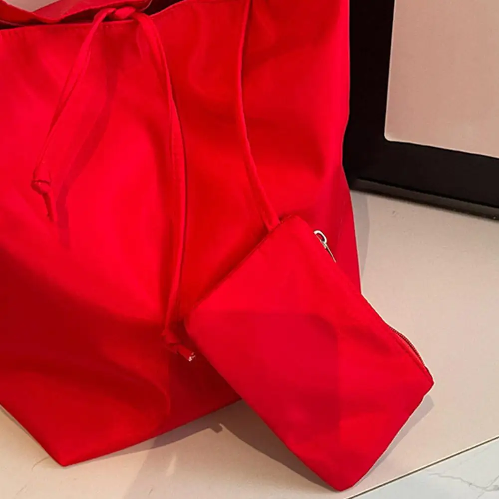 Women's Tote Shoulder Bag Large Capacity Minimalist Stylish Lazy Style Lightweight Student Class Bucket Bag Retro Shopping Bag