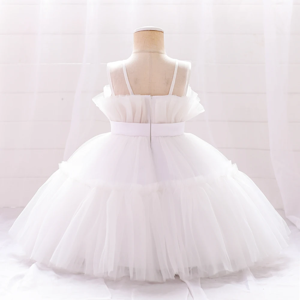 2022 Baby Dress For Girls Kids Wedding Bridesmaid Dresses Toddler Tulle Birthday Princess Party Dress Infant Outfits Vestidos