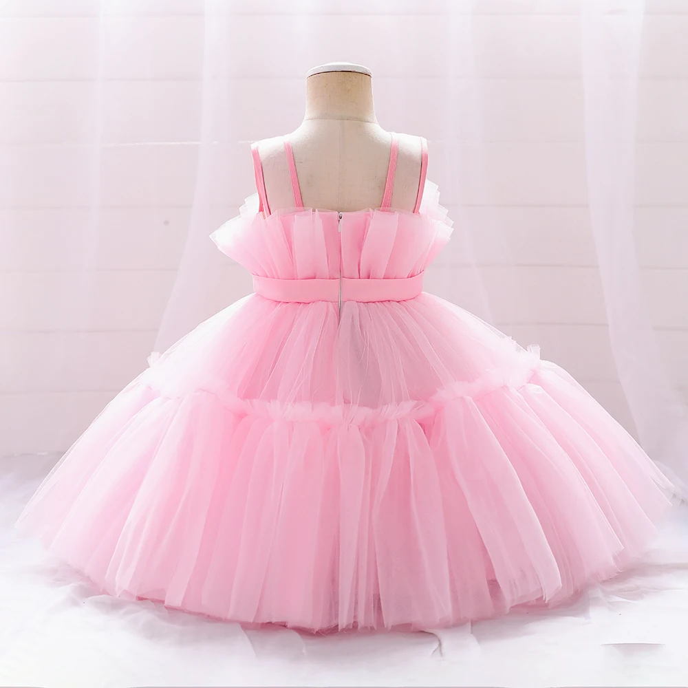 2022 Baby Dress For Girls Kids Wedding Bridesmaid Dresses Toddler Tulle Birthday Princess Party Dress Infant Outfits Vestidos