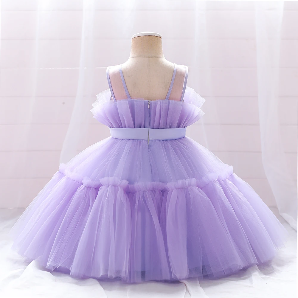 2022 Baby Dress For Girls Kids Wedding Bridesmaid Dresses Toddler Tulle Birthday Princess Party Dress Infant Outfits Vestidos