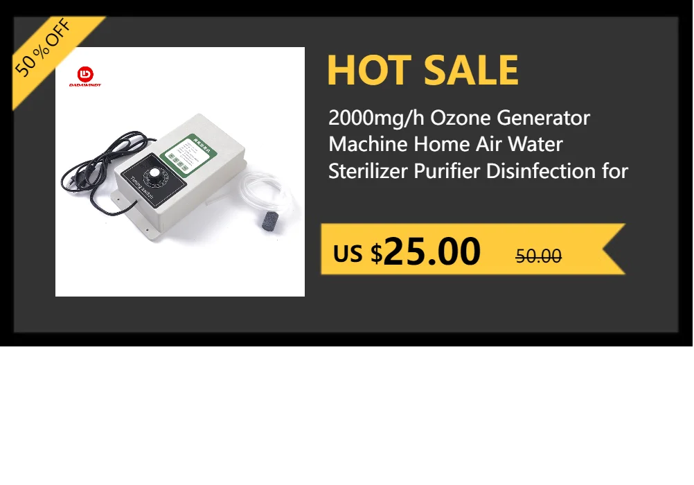 DADAWINDY 110V/220V 10G Air-Cooled Ceramic Tube Ozone Generator Ceramic Tube Ozone Generator Ceramic Tube for Purification