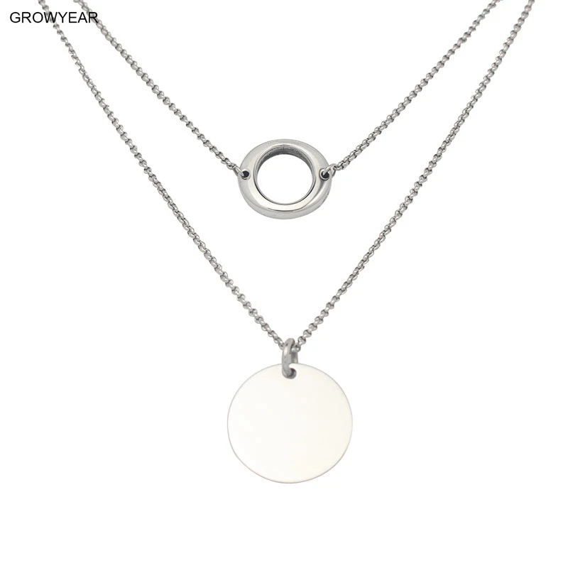 Big Thick Hang Slide Hollow Number 8 Pendant Necklace for Women Men Gold Silver Color O Chain Necklace Jewelry Gifts