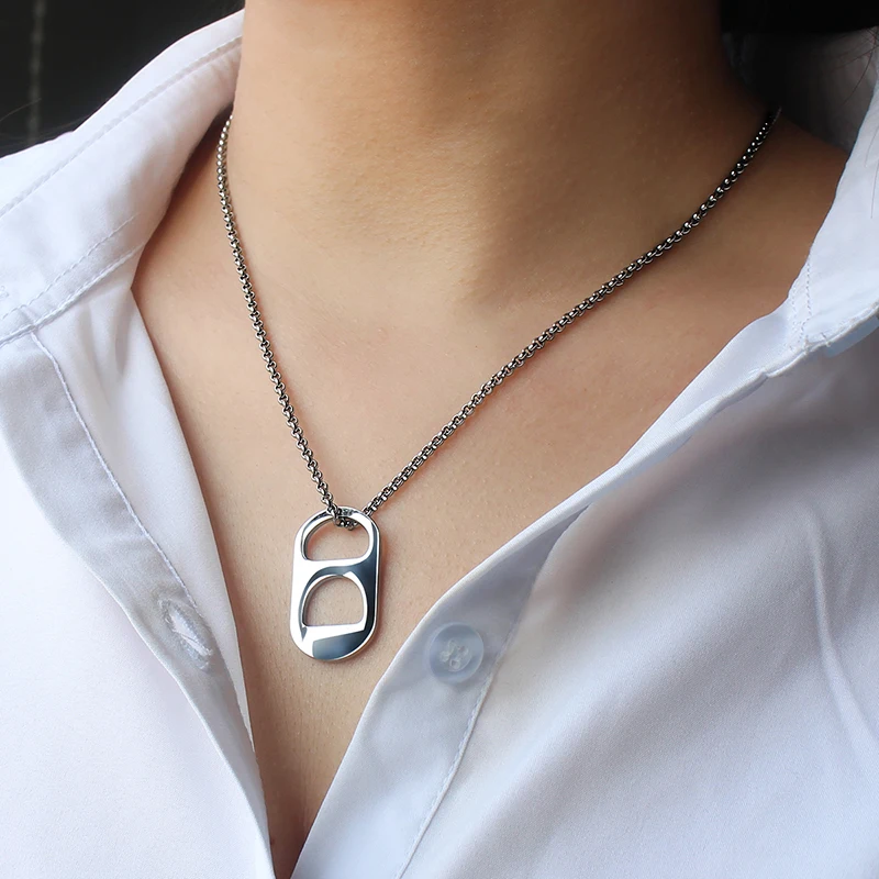 Big Thick Hang Slide Hollow Number 8 Pendant Necklace for Women Men Gold Silver Color O Chain Necklace Jewelry Gifts