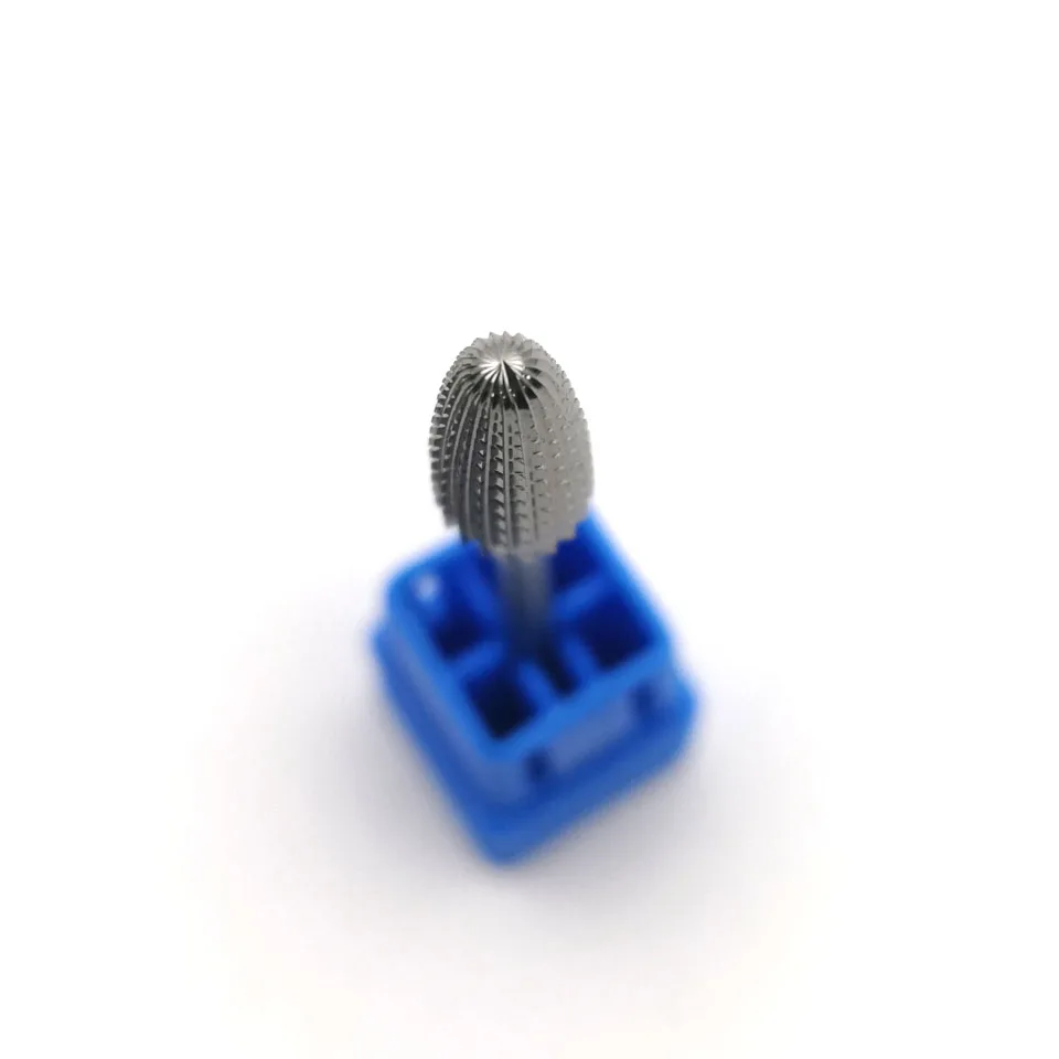 HYTOOS 6mm Flame Bits 3/32 Two-way Nail Drill Bit Carbide Burrs Milling Cutters For Manicure Remove Gel File Accessories