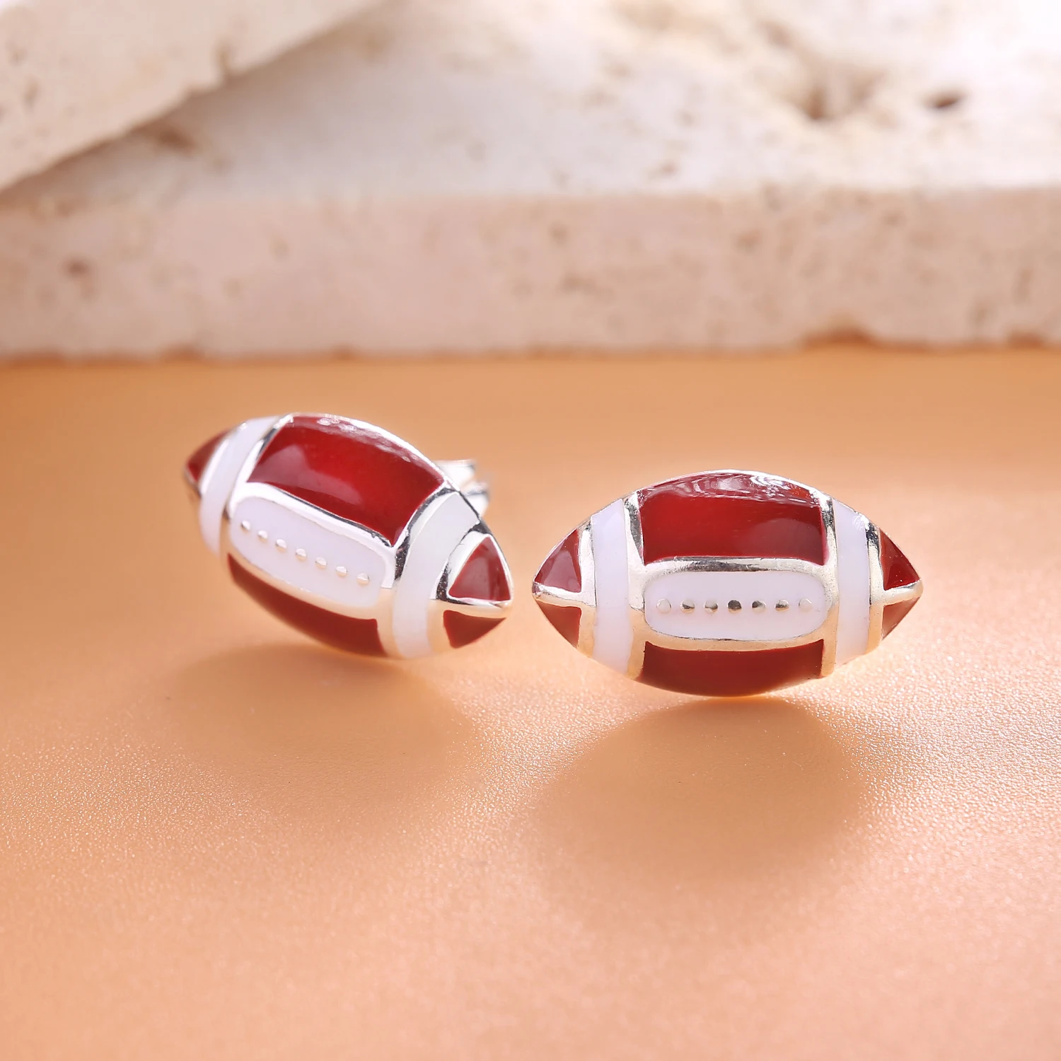 VOJO Sports Stud Earrings Football, Soccer, Basketball, Volleyball, Tennis, Baseball Earrings for Women Men Player Fan Gifts