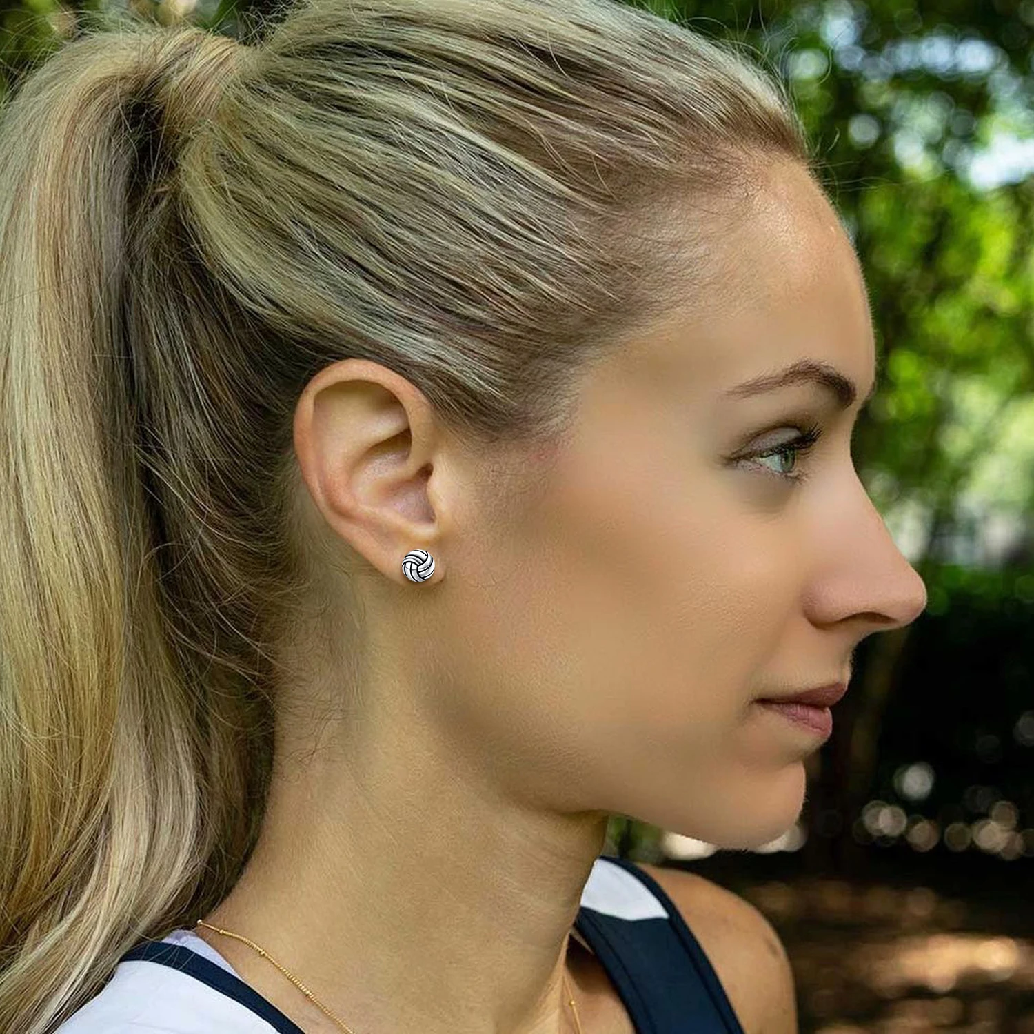 VOJO Sports Stud Earrings Football, Soccer, Basketball, Volleyball, Tennis, Baseball Earrings for Women Men Player Fan Gifts