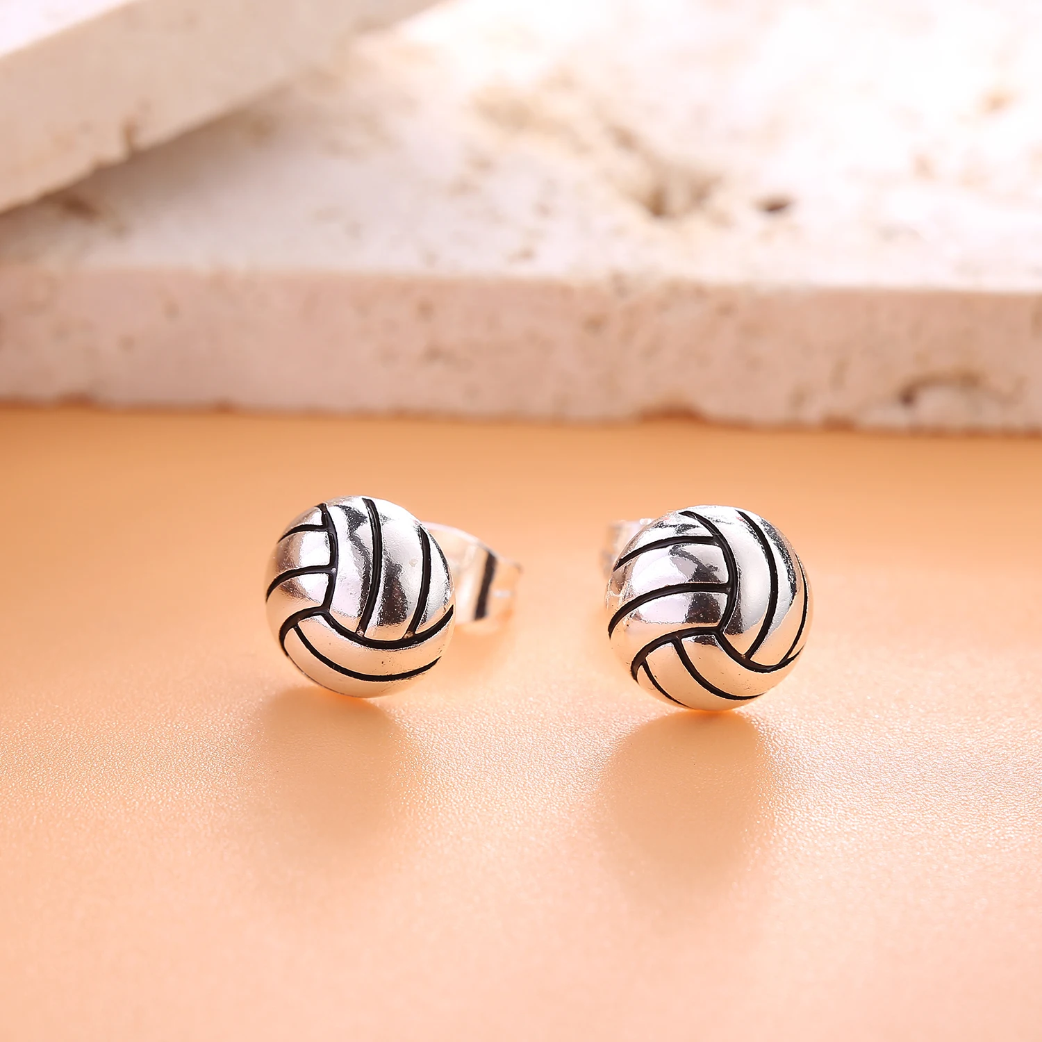 VOJO Sports Stud Earrings Football, Soccer, Basketball, Volleyball, Tennis, Baseball Earrings for Women Men Player Fan Gifts