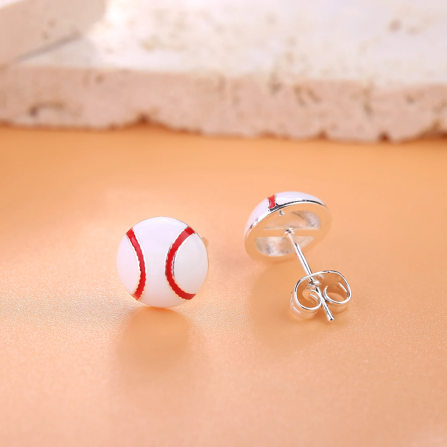 VOJO Sports Stud Earrings Football, Soccer, Basketball, Volleyball, Tennis, Baseball Earrings for Women Men Player Fan Gifts