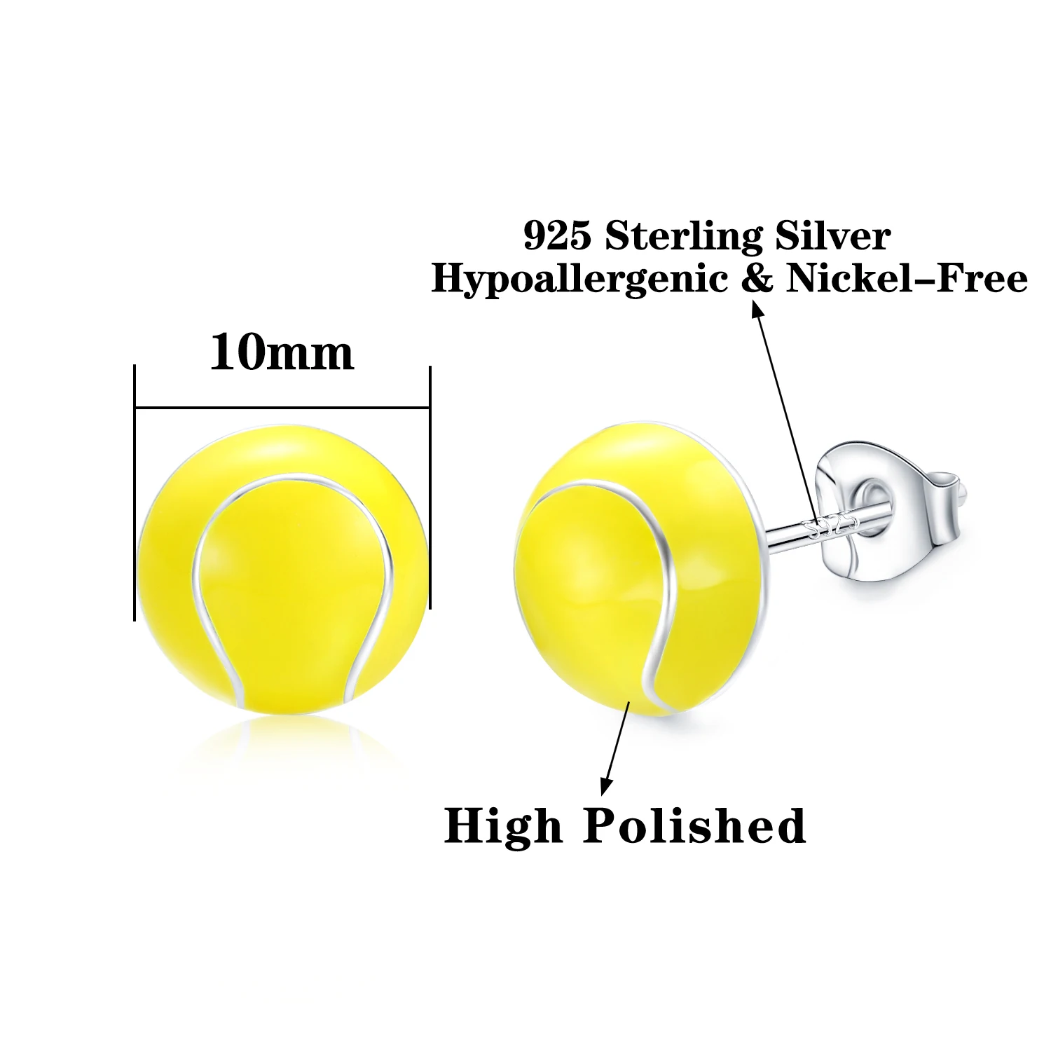 VOJO Sports Stud Earrings Football, Soccer, Basketball, Volleyball, Tennis, Baseball Earrings for Women Men Player Fan Gifts