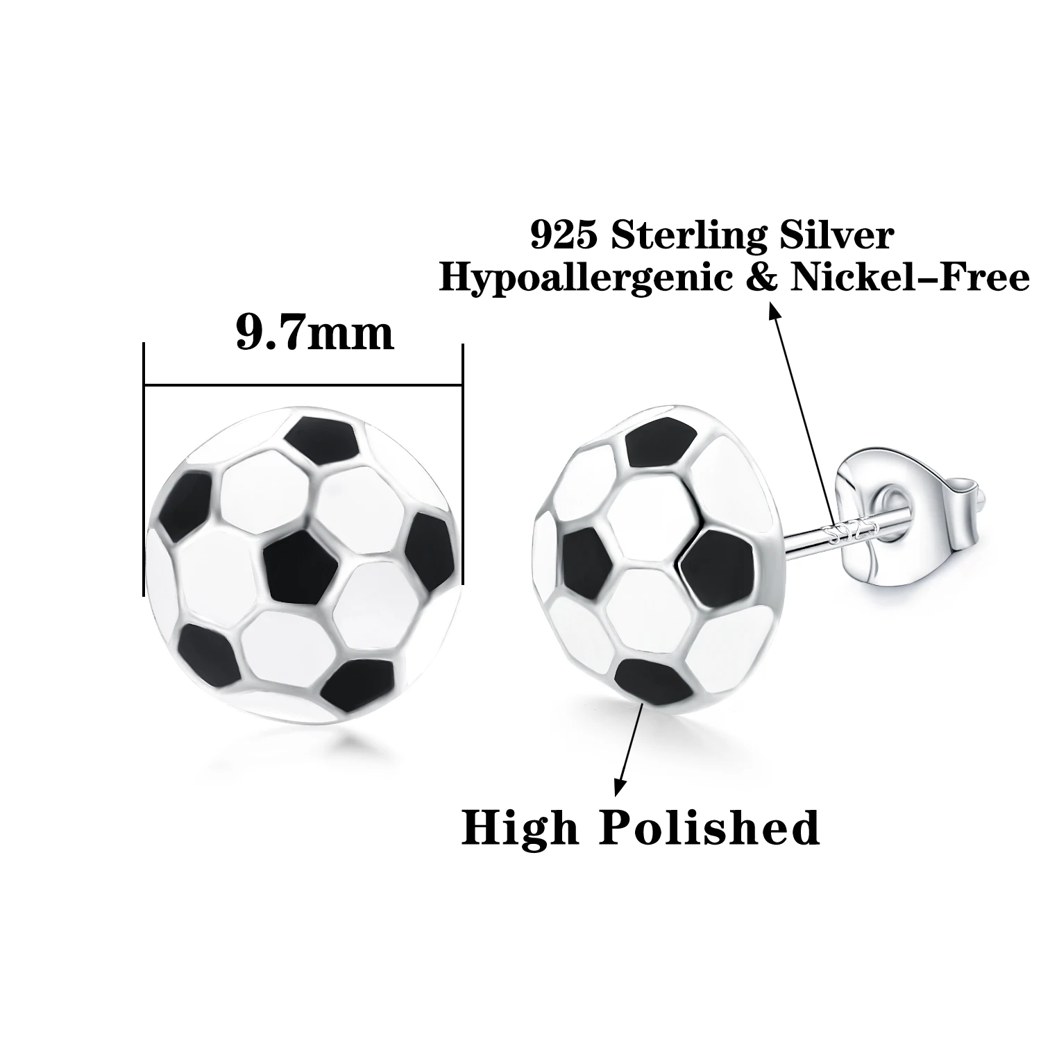 VOJO Sports Stud Earrings Football, Soccer, Basketball, Volleyball, Tennis, Baseball Earrings for Women Men Player Fan Gifts