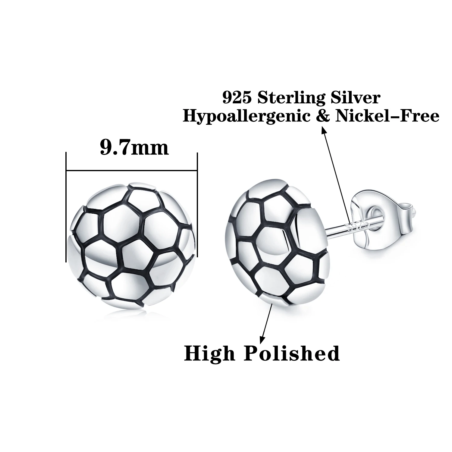 VOJO Sports Stud Earrings Football, Soccer, Basketball, Volleyball, Tennis, Baseball Earrings for Women Men Player Fan Gifts