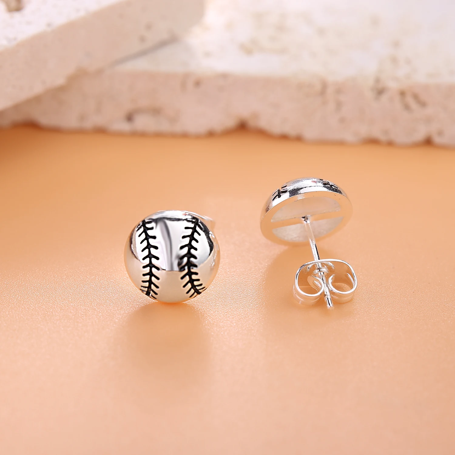 VOJO Sports Stud Earrings Football, Soccer, Basketball, Volleyball, Tennis, Baseball Earrings for Women Men Player Fan Gifts