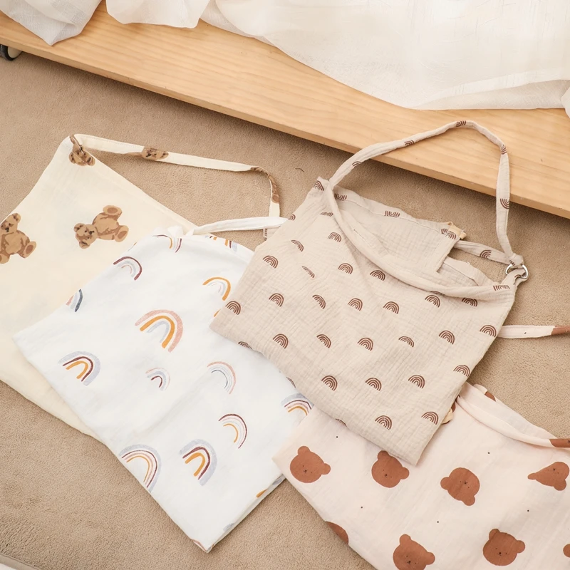 Rainbow Printed Baby Feeding Nursing Covers Mum Breastfeeding Nursing Poncho Cover Up Adjustable Privacy Apron Outdoors Nursing