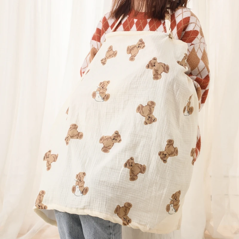 Rainbow Printed Baby Feeding Nursing Covers Mum Breastfeeding Nursing Poncho Cover Up Adjustable Privacy Apron Outdoors Nursing