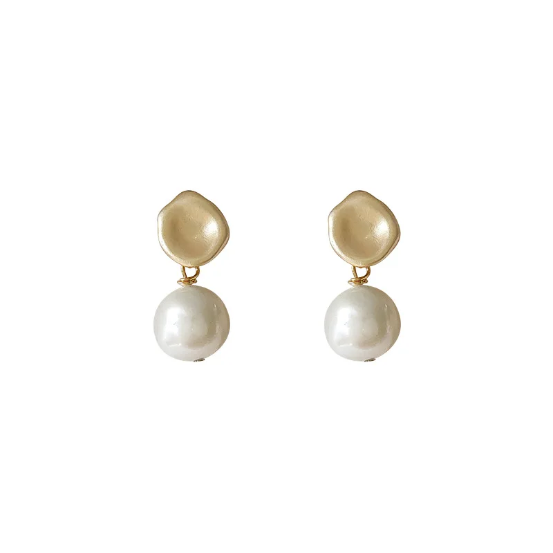 Best Sell Trendy Baroque Freshwater Pearl 14K Gold Filled Female Tassels Stud Earrings Jewelry For Women New Year Gifts 2023