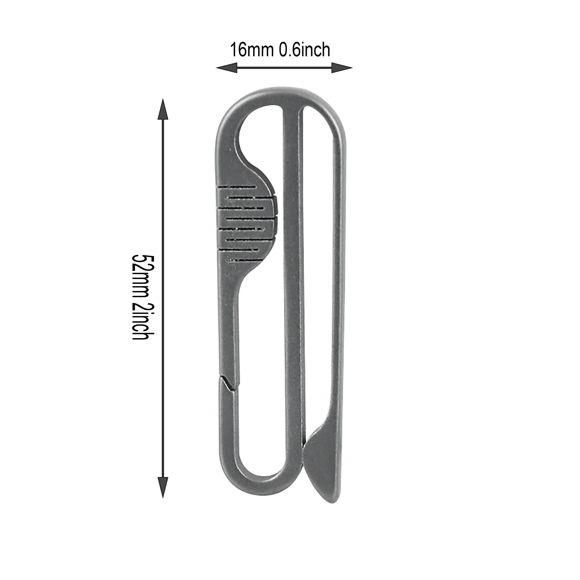Super fine TC4 Ti Solid titanium quick release detachable belt clip keychains Key ring Hook DIY FOB EDC housewarming gift
