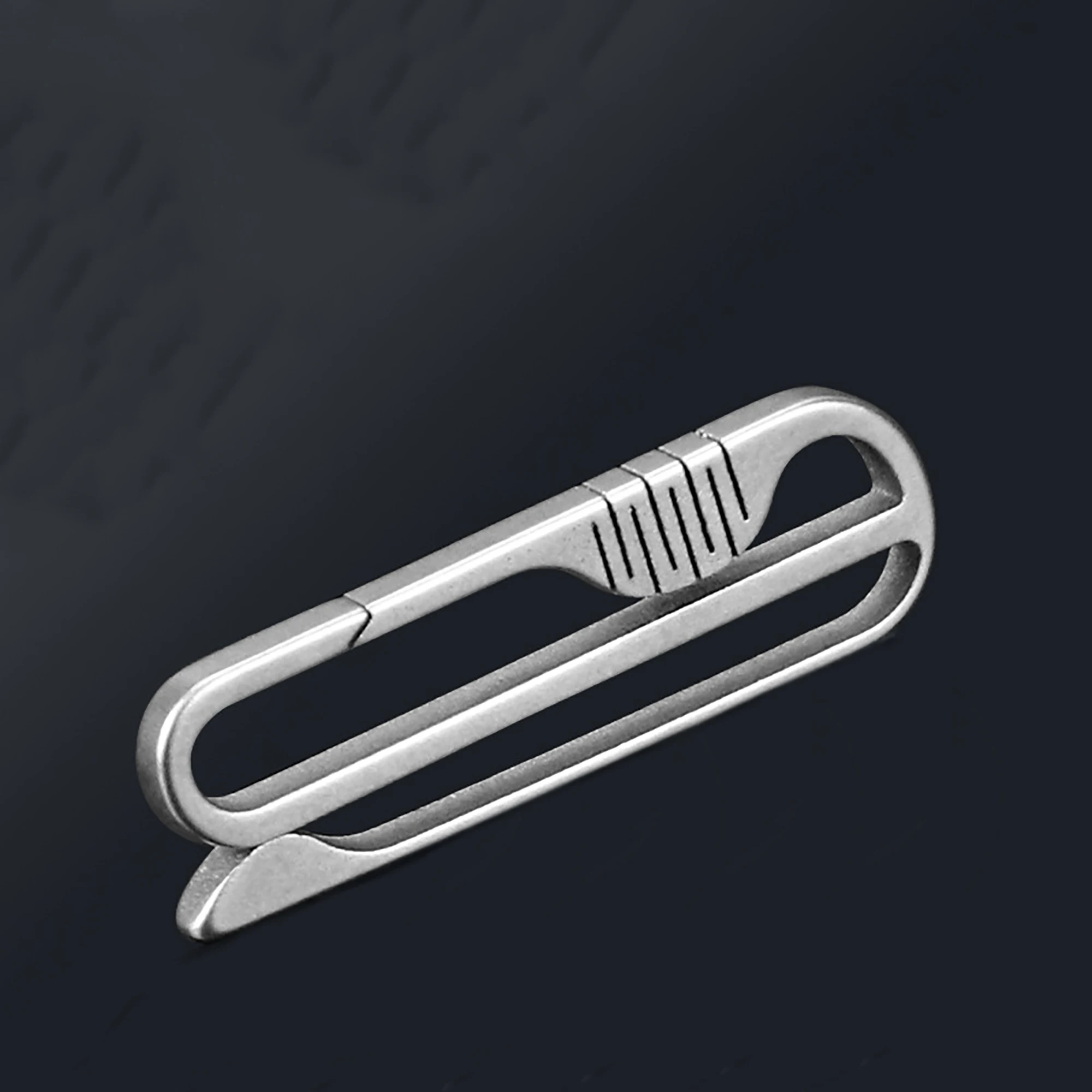 Super fine TC4 Ti Solid titanium quick release detachable belt clip keychains Key ring Hook DIY FOB EDC housewarming gift