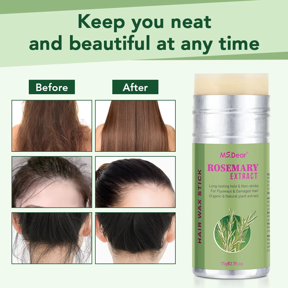 Hair Wax Stick For Wig Professional Hair Wax Stick Gel Cream Non-Greasy Style Hair Wax Stick For Men Women Broken Hair Artifact