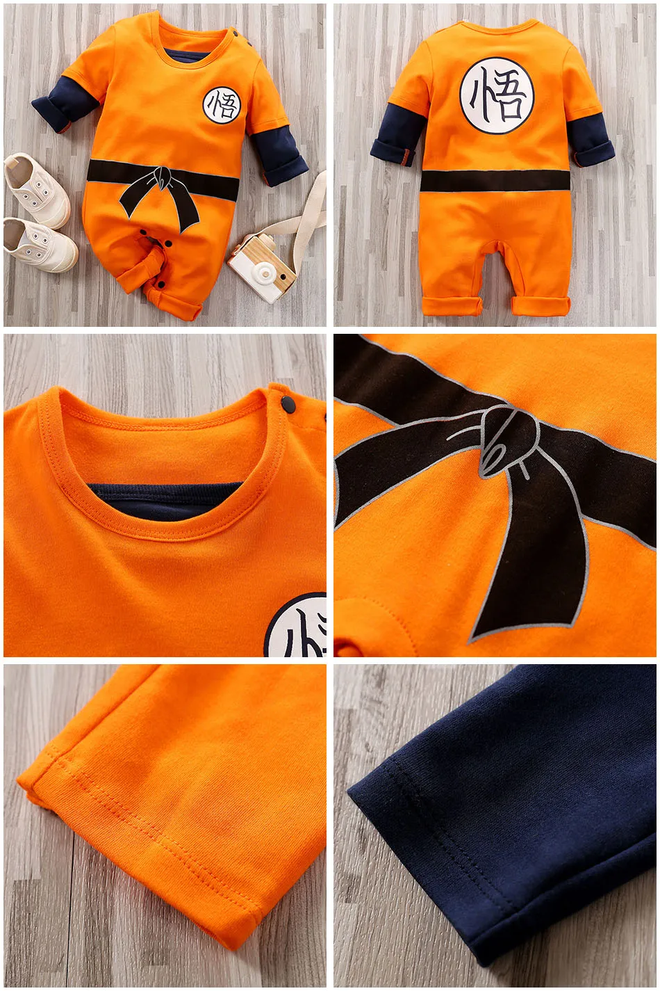 Baby Anime Clothes Vegeta Rompers Newborn Kuririn Roshi Training Outfit Infant Kids Halloween Cartoon Cosplay Costume Jumpsuit