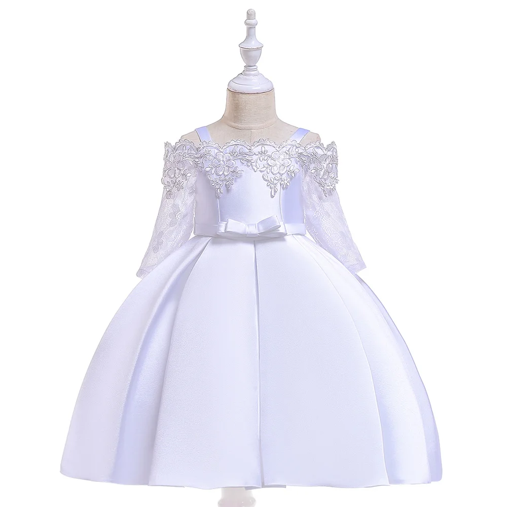 Green Christmas Dress For Girls Children Costume Elegant Kids Princess Party Dresses Lace Half Sleeve Girl Wedding Prom Gown