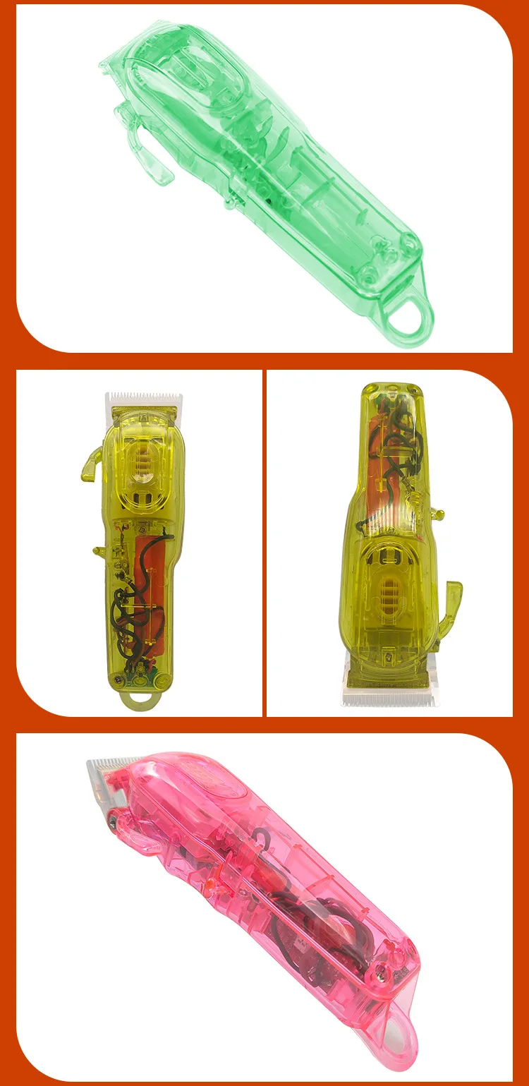 Electric Clipper Shell For WAHL 8148/8591 Transparent Color Barber DIY Accessories Hair Clipper Modified Cover 8Pcs/Set Y0514