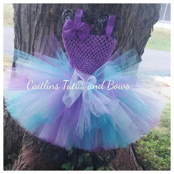 Lovely Girls Pink Cartoon Tutu Dress Baby Crochet Tulle Tutus with Dots Bow and Headband Set Kids Birthday Party Costume Dresses