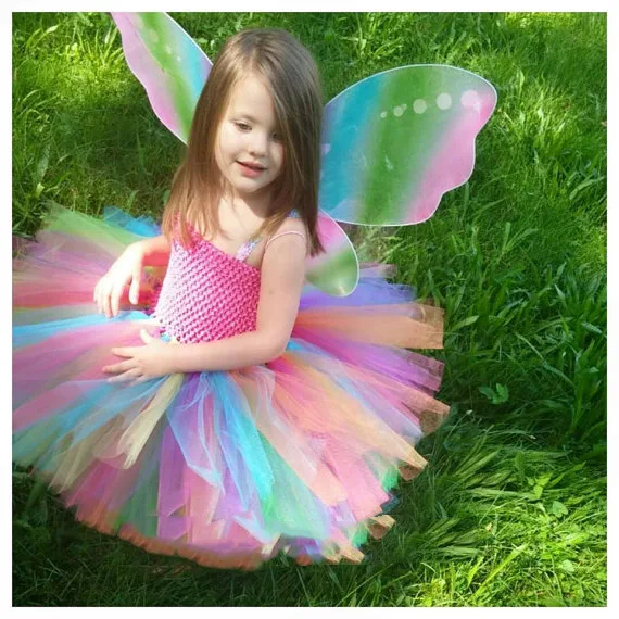 Lovely Girls Pink Cartoon Tutu Dress Baby Crochet Tulle Tutus with Dots Bow and Headband Set Kids Birthday Party Costume Dresses