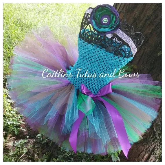 Lovely Girls Pink Cartoon Tutu Dress Baby Crochet Tulle Tutus with Dots Bow and Headband Set Kids Birthday Party Costume Dresses