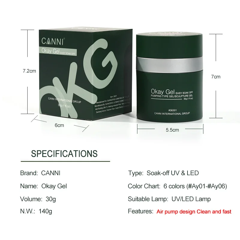 Canni TPO FREE HEMA FREE 18ml Long Wear Diamond Nowipe Top Coat Peeloff Base Coat Soak Off UV LED Gel Polish Nail Manicure