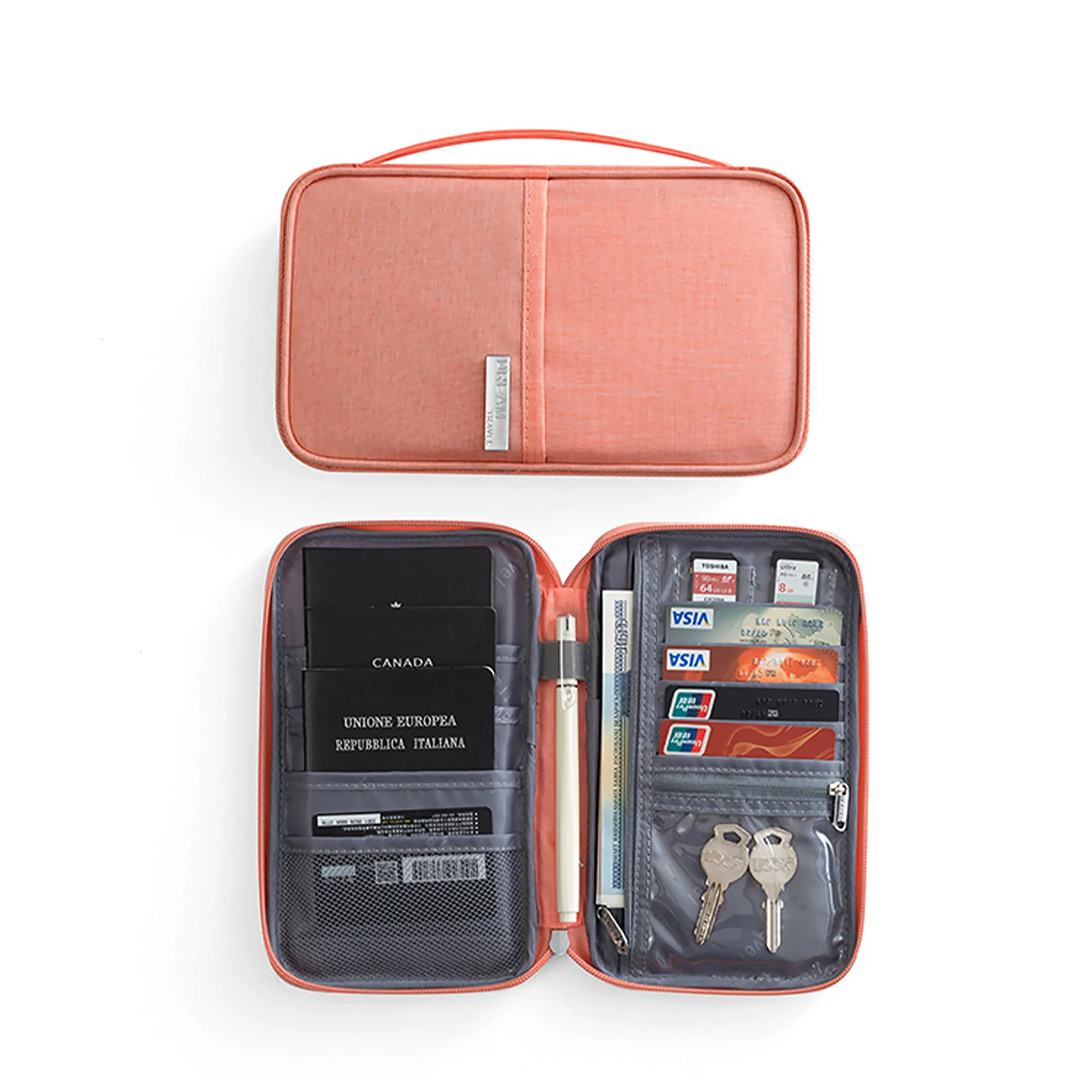 Waterproof Passport Holder Travel Wallet Multifunctional Small Credit Card Wallet Storage Bag Portable Document Storage Bag New