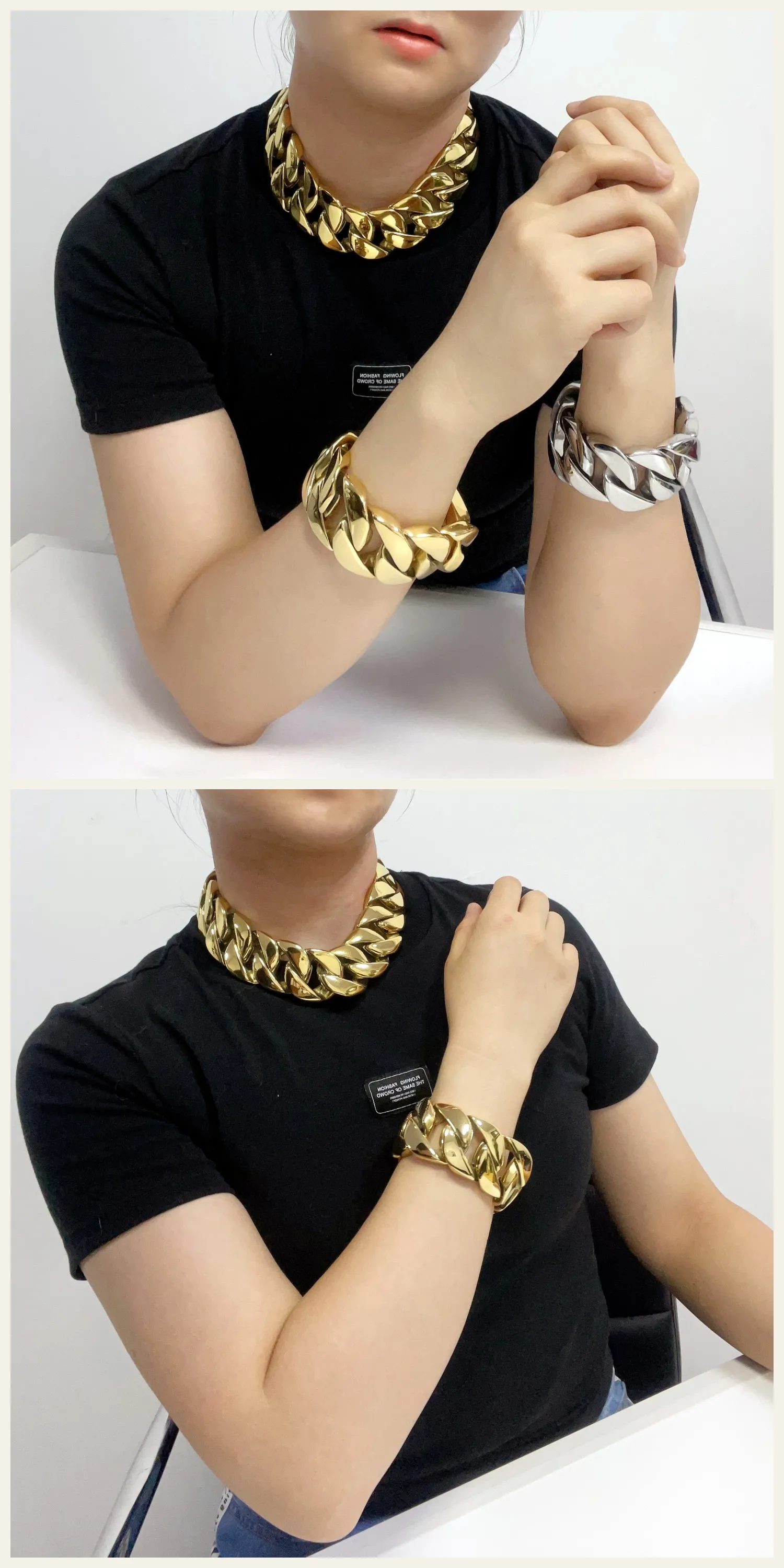 Stainless Steel 26/32mm Cuban Link Chain Necklace Hip Hop Punk Men's Chunky Waterproof Choker Jewelry SDA