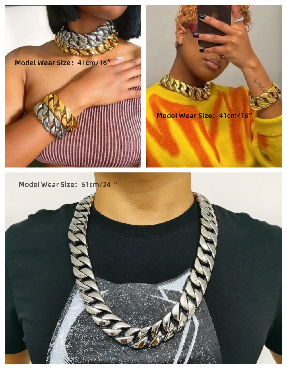 Stainless Steel 26/32mm Cuban Link Chain Necklace Hip Hop Punk Men's Chunky Waterproof Choker Jewelry SDA