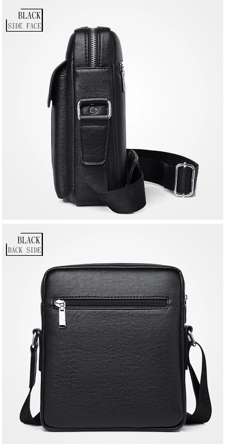 Luxury Brand Vintage Messenger Bag Men Leather Business Shoulder Bag Brown Black Man Crossbody Bag Male Handbag Gift For Husband