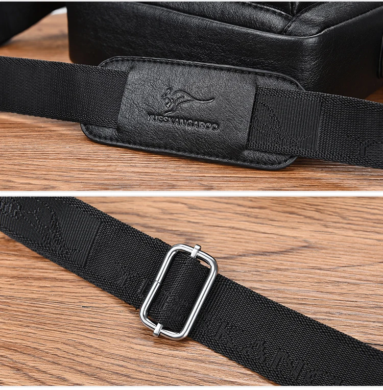 Luxury Brand Vintage Messenger Bag Men Leather Business Shoulder Bag Brown Black Man Crossbody Bag Male Handbag Gift For Husband