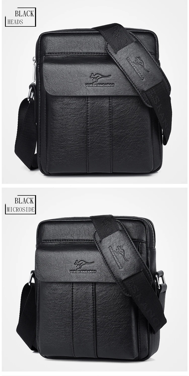 Luxury Brand Vintage Messenger Bag Men Leather Business Shoulder Bag Brown Black Man Crossbody Bag Male Handbag Gift For Husband