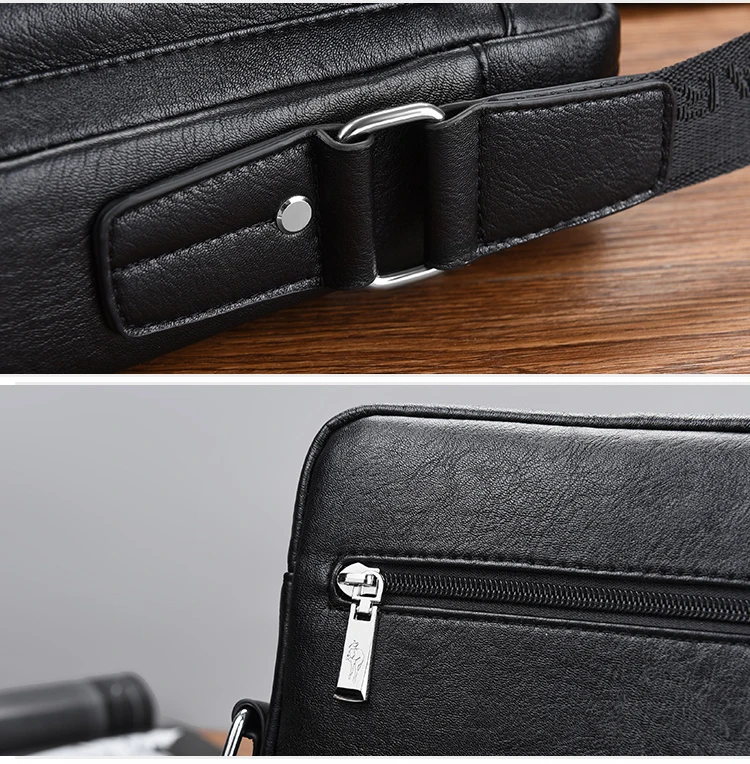 Luxury Brand Vintage Messenger Bag Men Leather Business Shoulder Bag Brown Black Man Crossbody Bag Male Handbag Gift For Husband