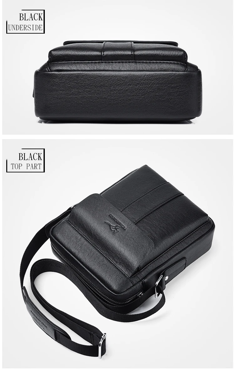 Luxury Brand Vintage Messenger Bag Men Leather Business Shoulder Bag Brown Black Man Crossbody Bag Male Handbag Gift For Husband