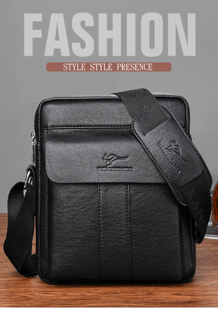 Luxury Brand Vintage Messenger Bag Men Leather Business Shoulder Bag Brown Black Man Crossbody Bag Male Handbag Gift For Husband