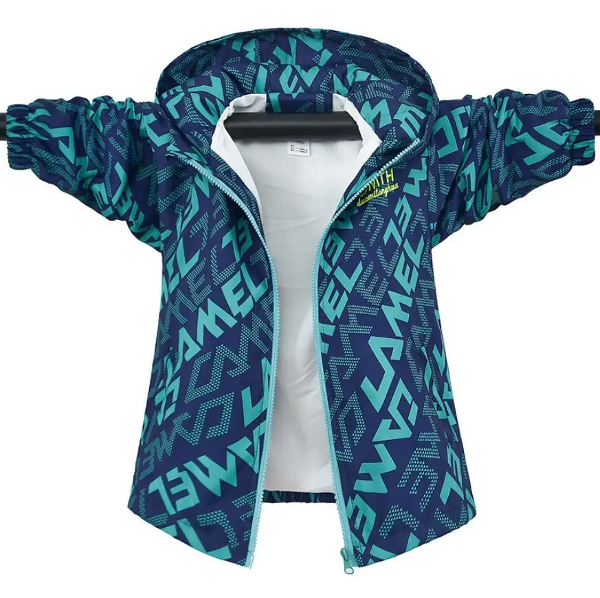 Boys Fashion Outdoor Jacket Thick Winter Waterproof Jackets For Kids Warm Clothes Autumn Boy's Windbreaker Hooded Coat