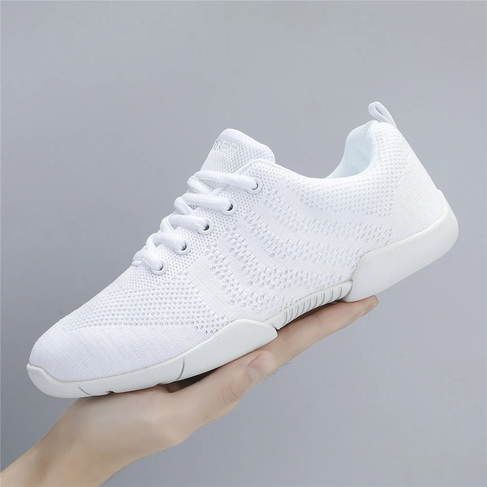BAXINIER Girls White Cheer Dance Sneakers Kids Lightweight Cheerleading Training Walking Tennis Womens Fashion Sports Shoes